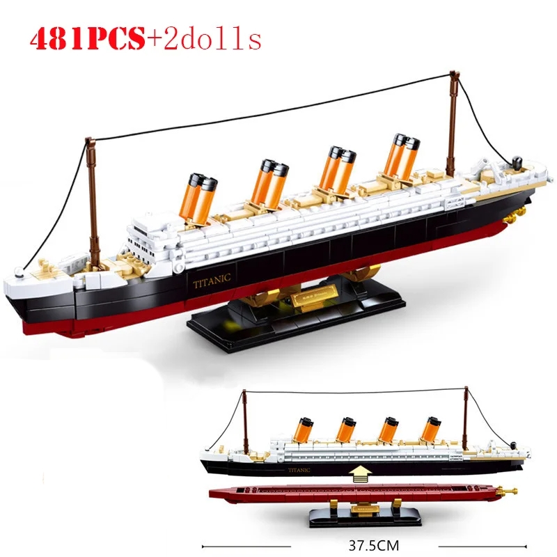 Lego Set Technic - 481pcs2401pcs RMS Титаник Корабль Строительные Блоки