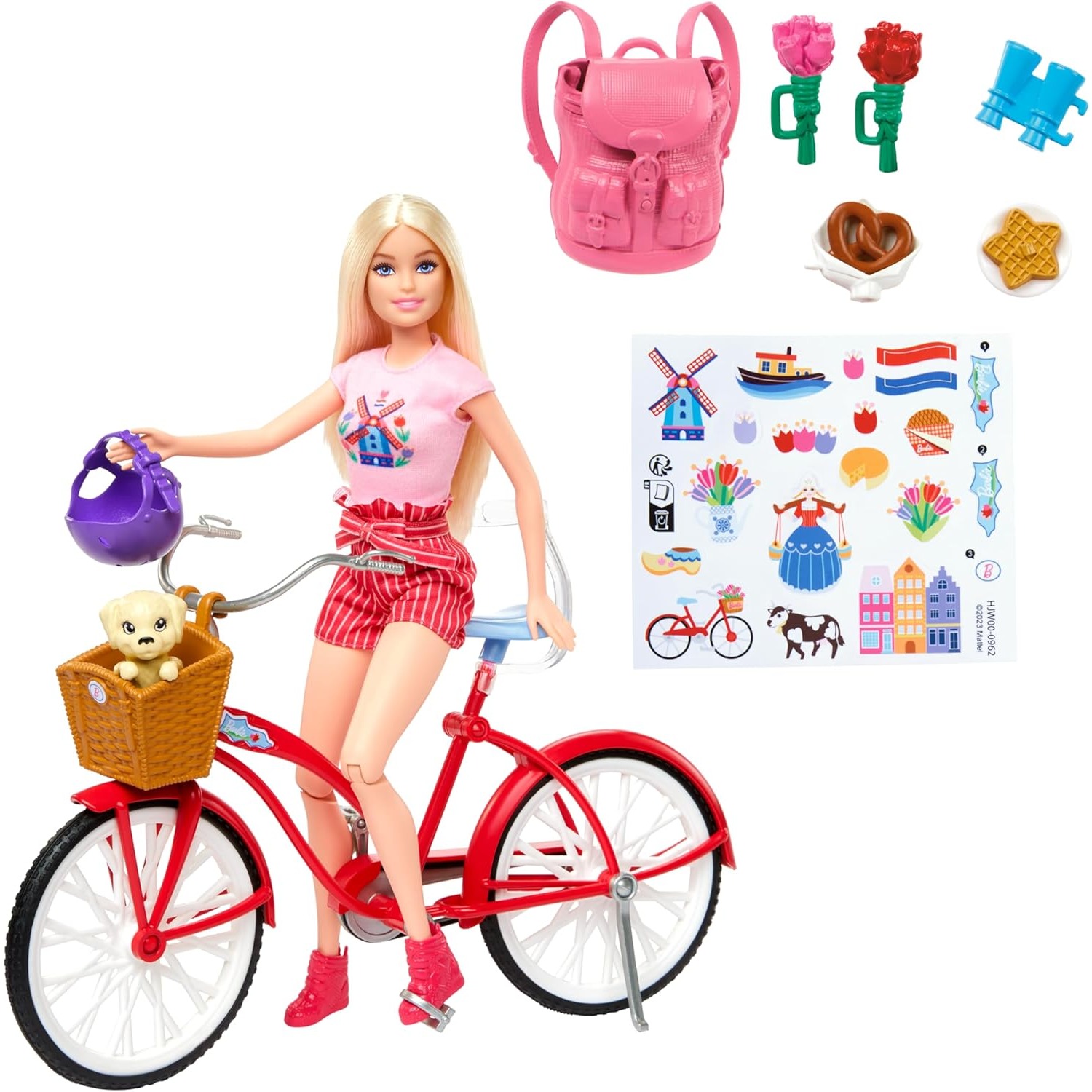 Mattel Toy Barbie - Оригинальная кукла Барби Mattel, велосипедный игровой