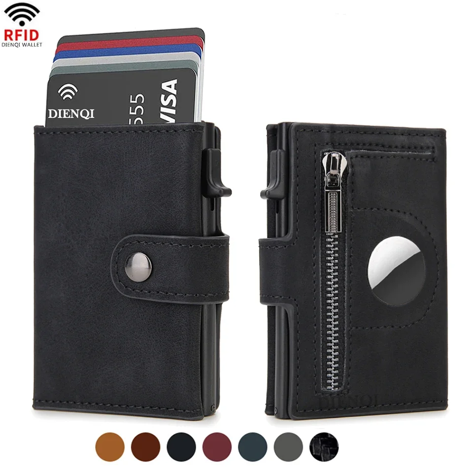 Rfid кожаные мужские кошельки  – обзор и цена Card Top Loader